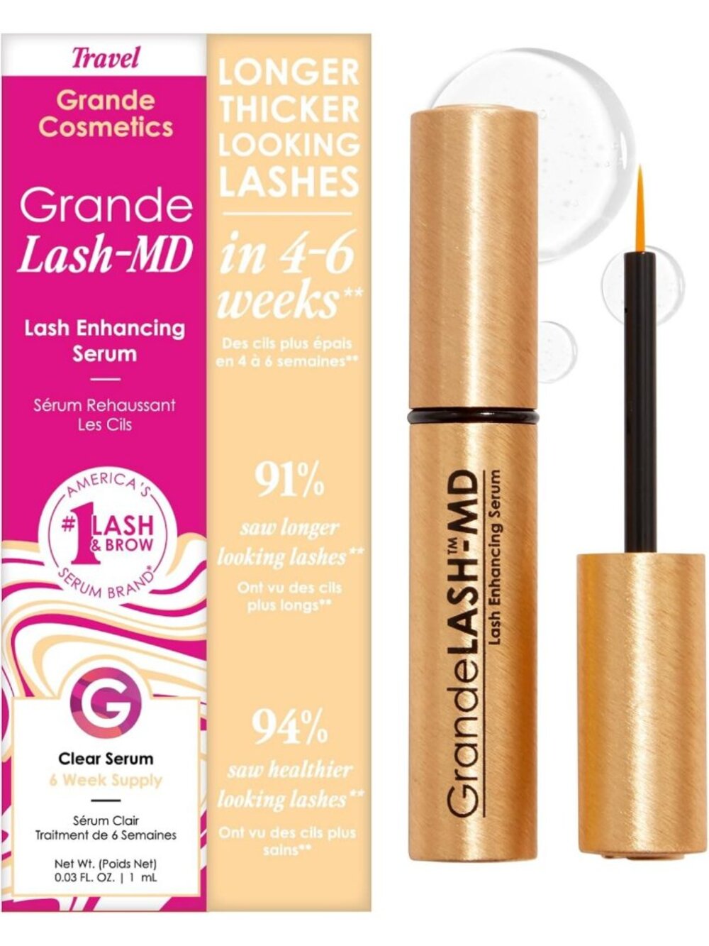 Lash Enhancing Serum - Peptide & Vitamin Infused for Longer, Thicker Lashes - 6